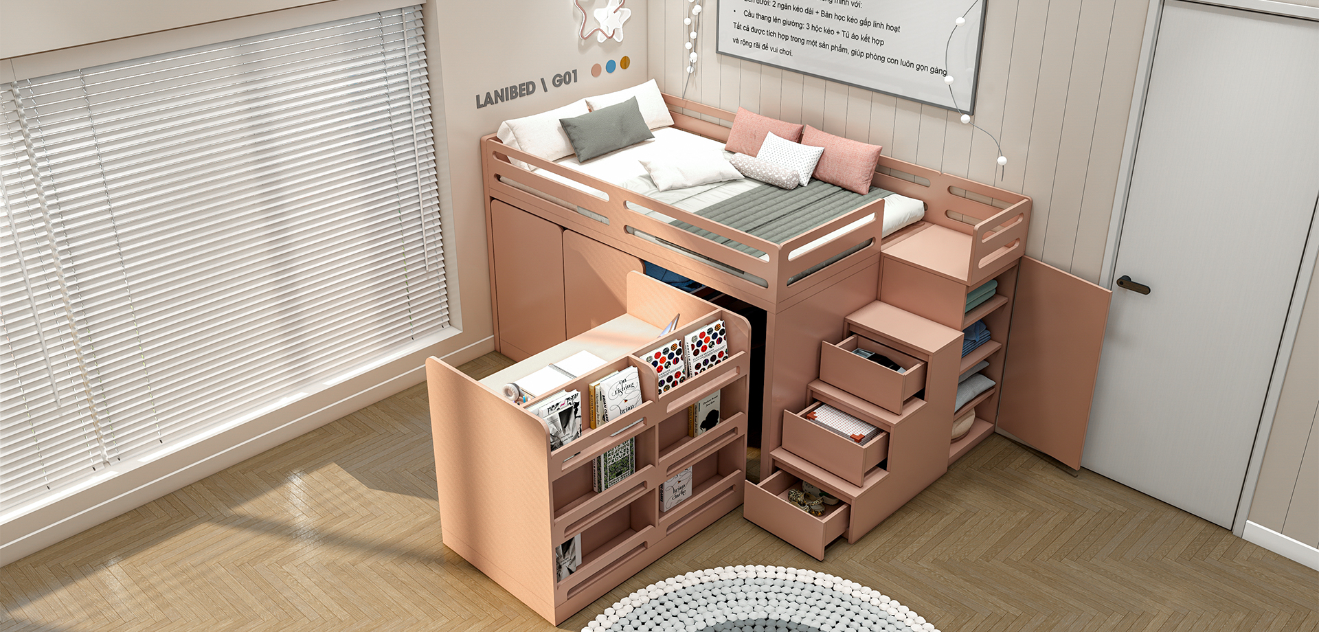 LANIBED G01 - GIƯỜNG NGỦ ĐA NĂNG