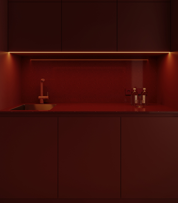 DỰ ÁN CĂN HỘ ĐA NĂNG 41M2 MÀU ĐỎ ĐÔ ĐƠN GIẢN