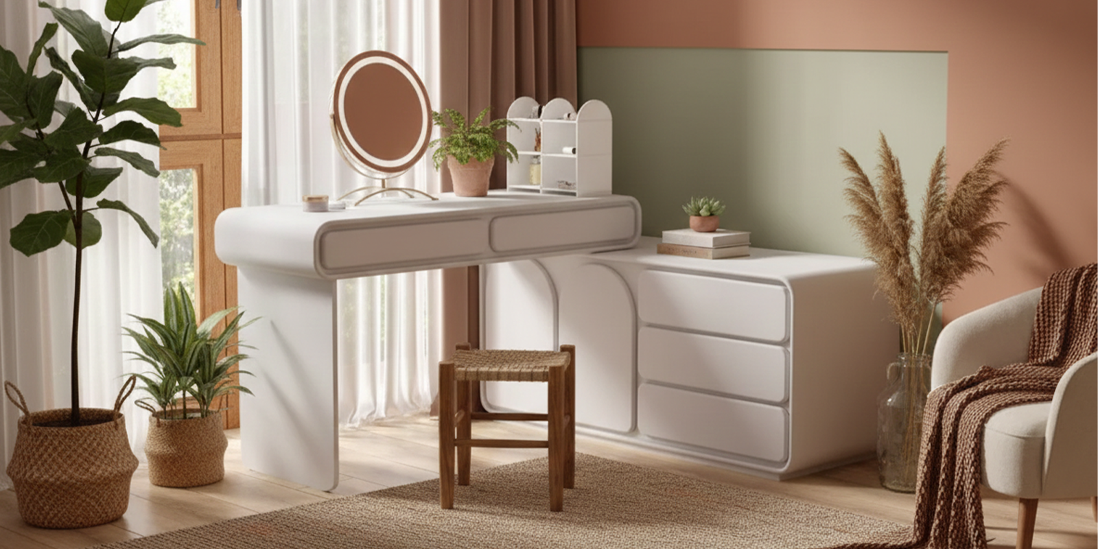 tủ đa năng bàn trang điểm đẹp hiện đại
