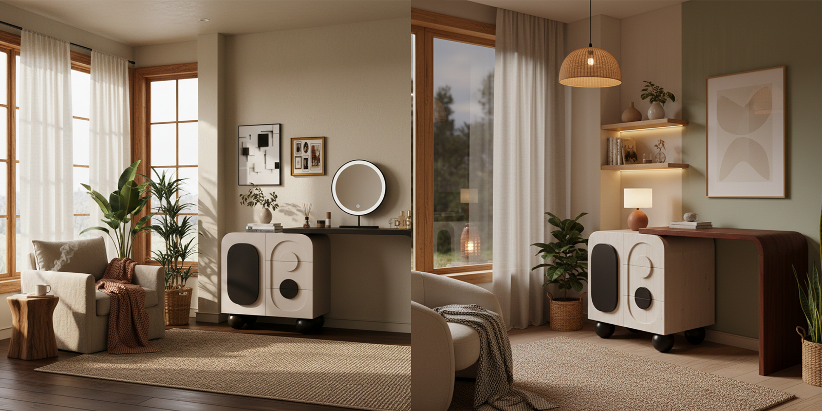 tủ đa năng bàn trang điểm đẹp hiện đại